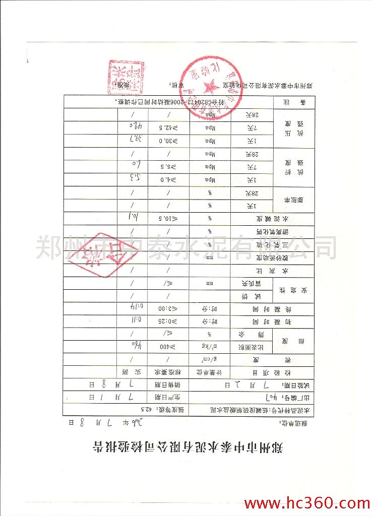 供應鄭特42.5級　52.5級超高強硫鋁酸鹽水泥